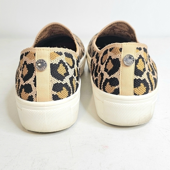 Steve Madden Women's Size 9.5 Knit Leopard Print Slip On Platform Sneaker Shoes - Picture 6 of 12